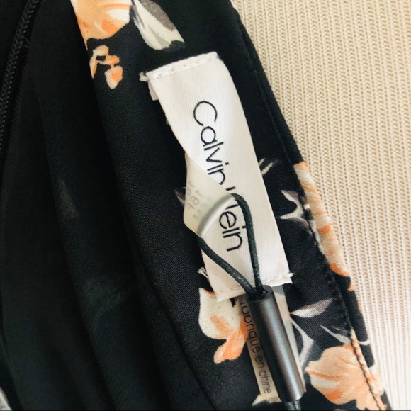 Calvin Klein Floral Patchwork Asymmetrical Skirt - Picture 6 of 7